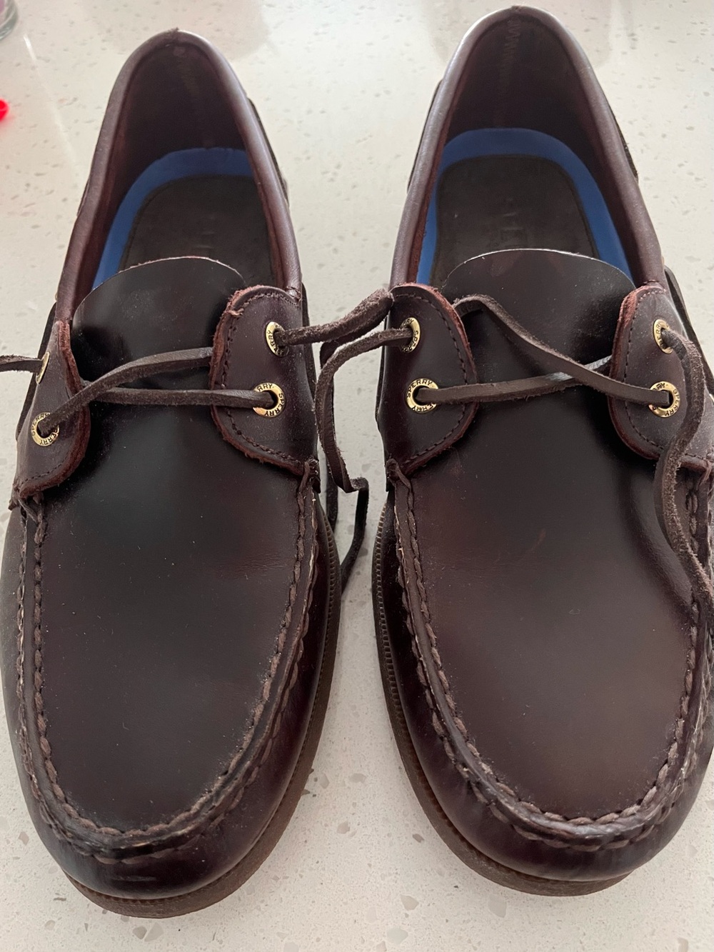 Men’s Sperry Authentic Original boat shoes in Amaretto brown color. Size 12